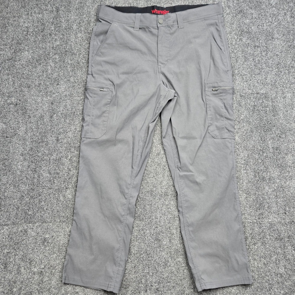 Wrangler ATG All Terrain Gear Mens Size 38x29 Gray Cargo Pants Straight Leg